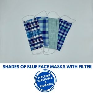 4-Pack Washable Reusable Face Masks with Filter